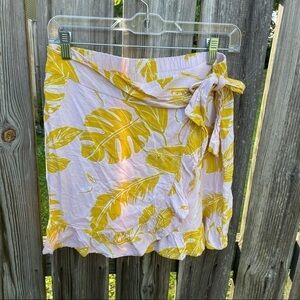 Wild Fable Yellow Wrap Skirt, M